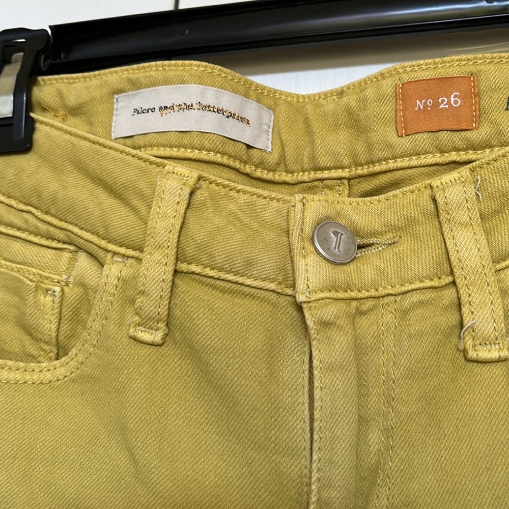Pilcro Yellow Skinny Jeans Vibrant Style - Picture 2 of 8